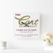 Horloge Carrée Cart Restaurant, Wabash et Harrison, Chicago, IL (Maison)