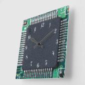 Horloge Carrée Carte (Angle)