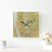 Horloge Carrée Carte 1918 centrale de chemin de fer de New York (Maison)