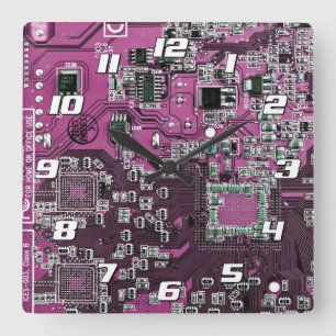 Horloge Carrée Carte circuit imprimé circuit imprimé circuit viol
