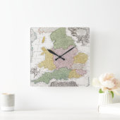 Horloge Carrée Carte d'Angleterre | 1760 (Maison)
