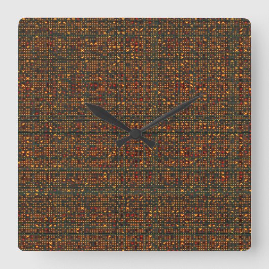 Horloge Carrée Carte de circuit Sci Fi (Recto)