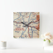 Horloge Carrée Carte de Holbrook (Maison)