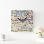 Horloge Carrée Carte de la Casa Grande AZ (Maison)