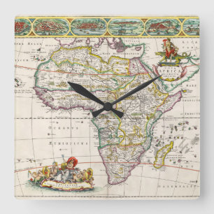 Horloge Carrée Carte de l'Afrique Nouvelle-Afrique