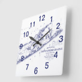Horloge Carrée Carte de Long Island (Angle)