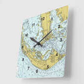 Horloge Carrée Carte de Saint-Jacques (Angle)