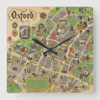 Horloge Carrée Carte d'Oxford, Angleterre (Chemins de fer britann