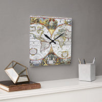 Carte du Vieux Monde antique par Hendrik Hondius,