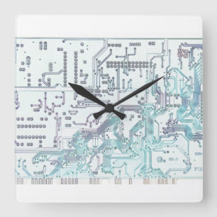 Horloge Carrée carte électronique