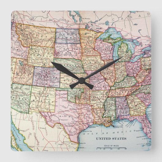 Horloge Carrée Carte : États-Unis, 1905 (Recto)