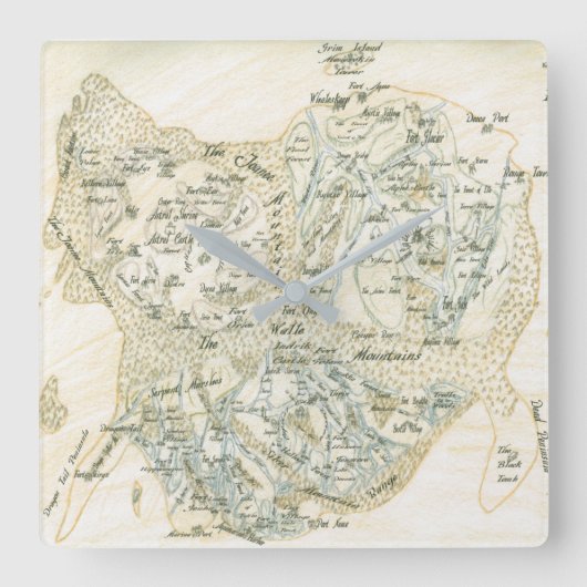 Horloge Carrée Carte étiquetée de Trino (Recto)