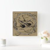 Horloge Carrée Carte Libra Constellation Hevelius 1690 Décor (Maison)