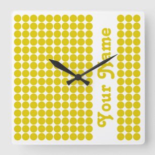 Horloge Carrée Carte Safari Golden Poppy avec nom