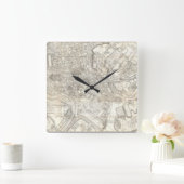 Horloge Carrée Carte topographique de Rome antique, Italie (Maison)