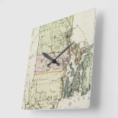 Horloge Carrée Carte vintage d'Île de Rhode (1797) (Angle)