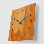 Horloge Carrée Cartes en bois chaudes (Angle)