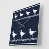 Horloge Carrée cartouches de sable blanc (Angle)