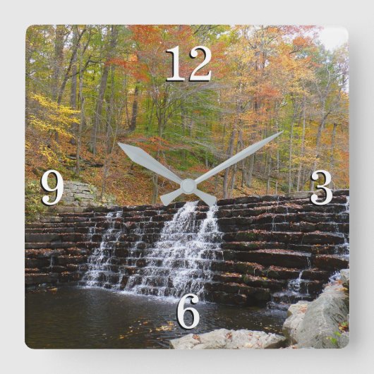 Horloge Carrée Cascade à Laurel Hill State Park I (Recto)