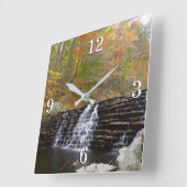 Horloge Carrée Cascade à Laurel Hill State Park I (Angle)