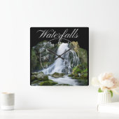 Horloge Carrée Cascades de montagne rustique (Maison)