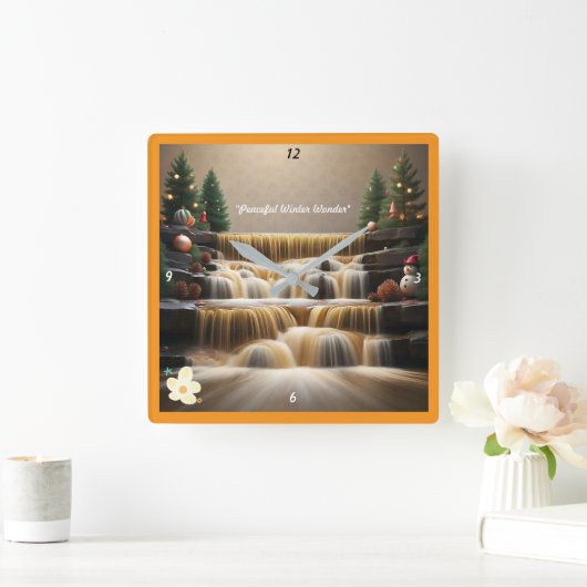 Horloge Carrée "Cascading Falls of Joy" (Maison)