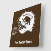 Horloge Carrée Casque Mammoth de l'Université de Beringia (Angle)