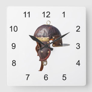 Horloge Carrée Casque militaire romain antique