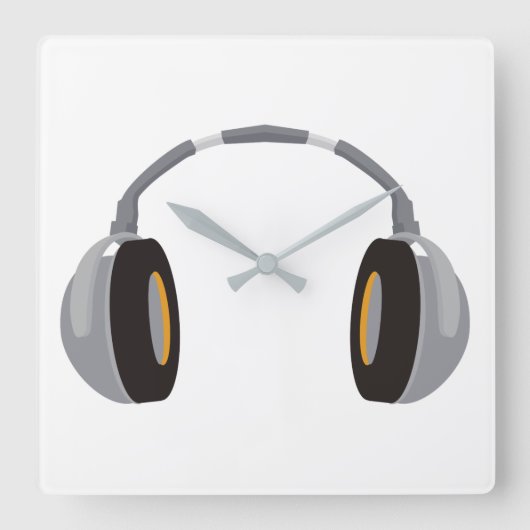 Horloge Carrée Casque sans fil (Recto)