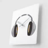 Horloge Carrée Casque sans fil (Angle)