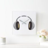 Horloge Carrée Casque sans fil (Maison)