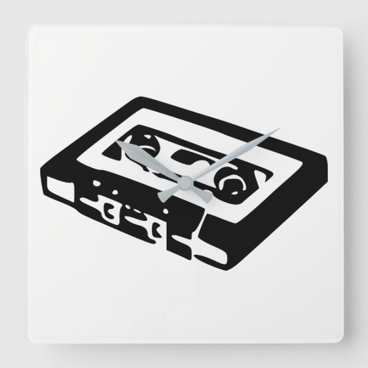 Horloge Carrée Cassette audio (Recto)