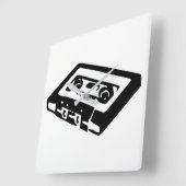 Horloge Carrée Cassette audio (Angle)
