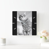 Horloge Carrée Cat (Maison)