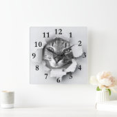 Horloge Carrée Cat (Maison)