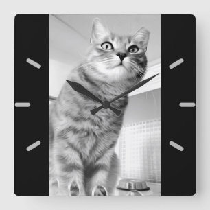 Horloge Carrée Cat