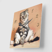 Horloge Carrée Cat (Angle)