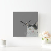 Horloge Carrée Cat Clock (Maison)