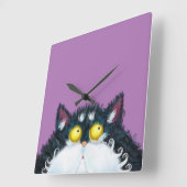 Horloge Carrée Cat eyes looking large clock (Angle)