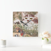 Horloge Carrée Cat supernaturel (Maison)