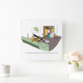 Horloge Carrée Cat Talk (Maison)