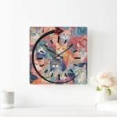 Horloge Carrée Cat Wall Clock (Maison)