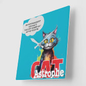 Horloge Carrée CatAstrophe | No Pockets Chaos Posse (Angle)