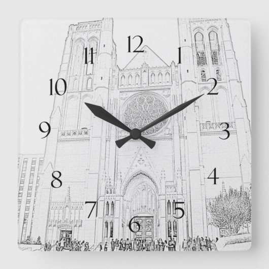 Horloge Carrée Cathédrale de Grace (Recto)