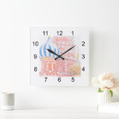 Horloge Carrée Cathédrale Saint-Basile en tempête de neige (Maison)