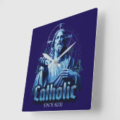 Horloge Carrée Catholique romaine depuis AD33 Jésus-Christ (Angle)