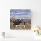 Horloge Carrée Cattle (Maison)