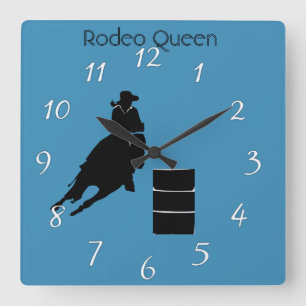Horloge Carrée Cavalier de barils