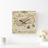 Horloge Carrée Cayo Hueso Square Wall Clock (Maison)