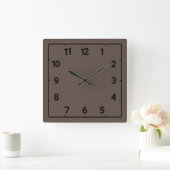Horloge Carrée Cedar brown (Maison)